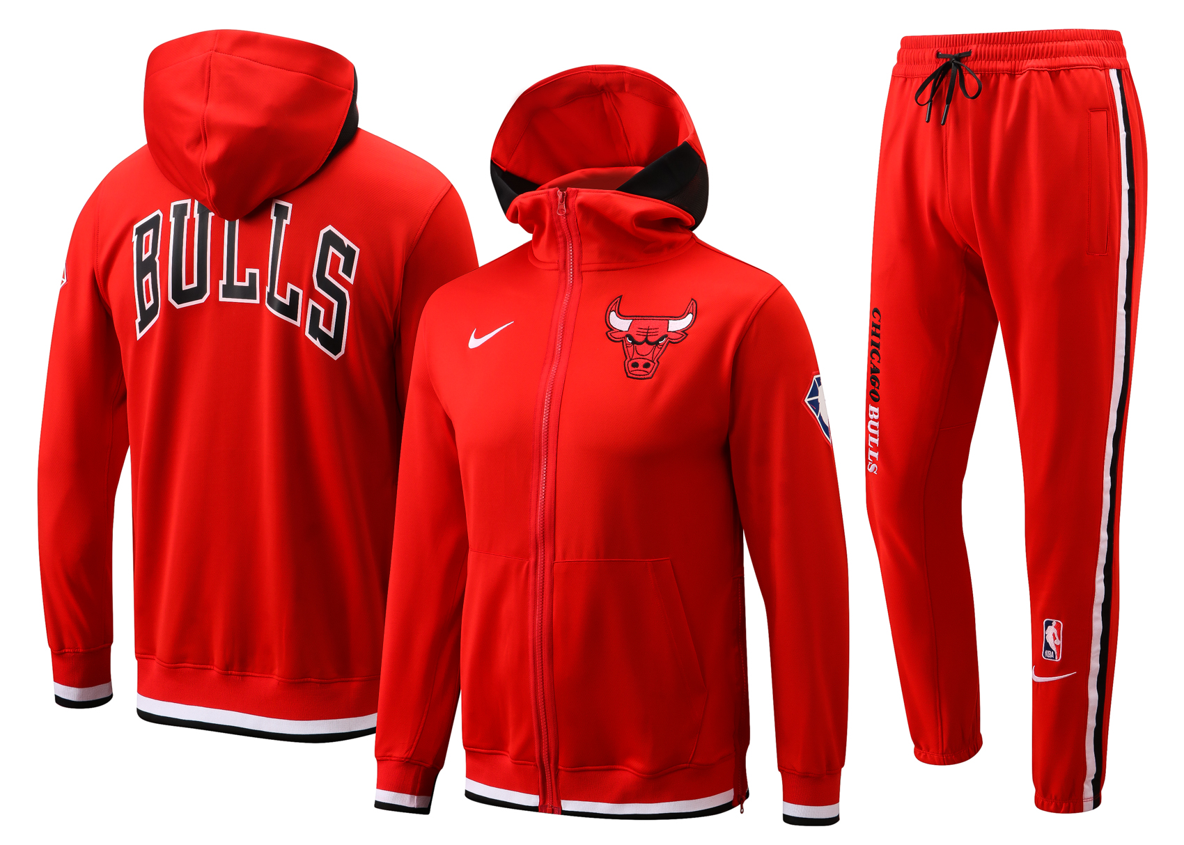 Men Chicago Bulls red  2024 NBA Nike Training suit-0
